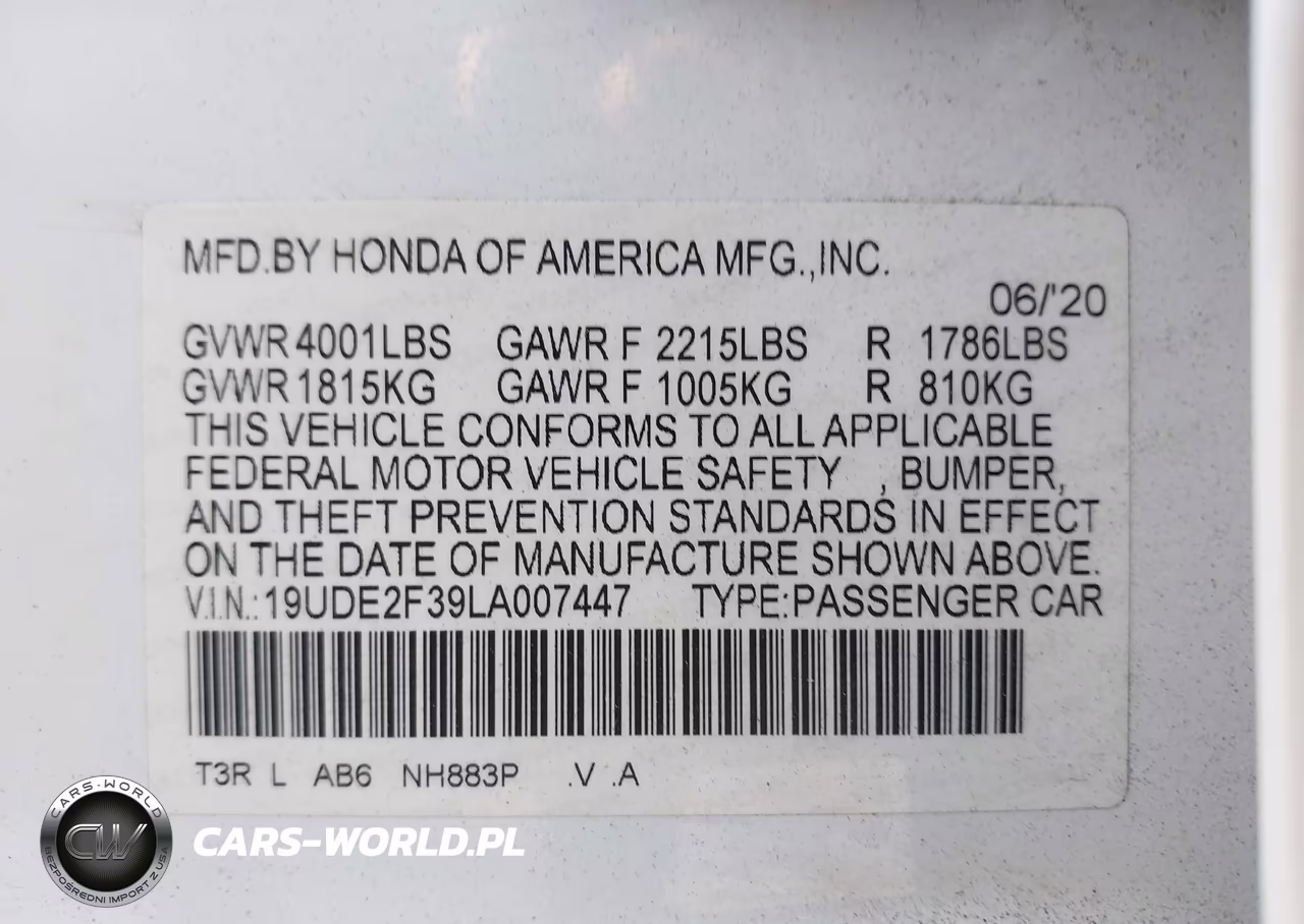 2020 Acura Ilx Standard VIN:19UDE2F39LA007447 - 9