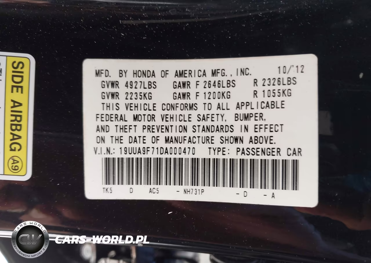 2013 Acura Tl 3.7 VIN:19UUA9F71DA000470 - 9