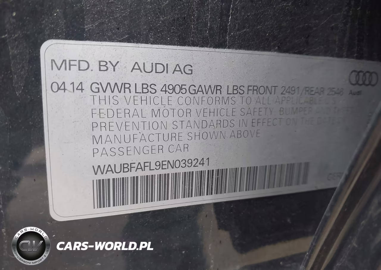 2014 Audi A4 2.0T Premium VIN:WAUBFAFL9EN039241 - 9