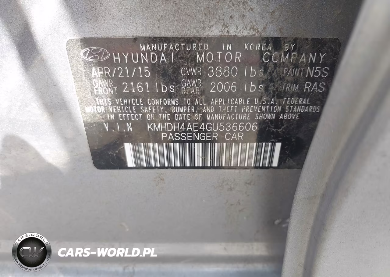 2016 Hyundai Elantra Limited VIN:KMHDH4AE4GU536606 - 9