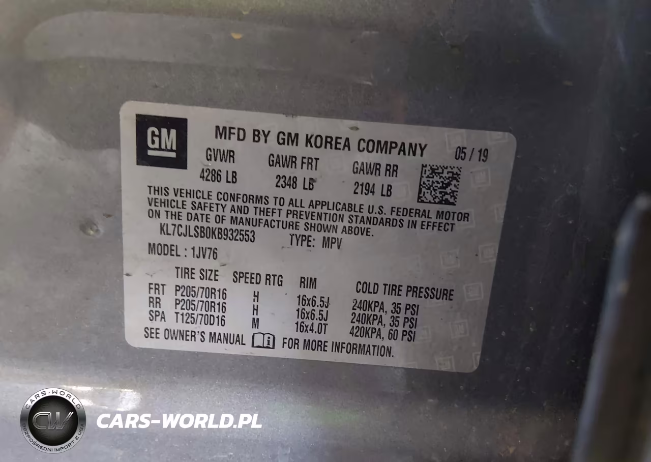 2019 Chevrolet Trax Lt VIN:KL7CJLSB0KB932553 - 9