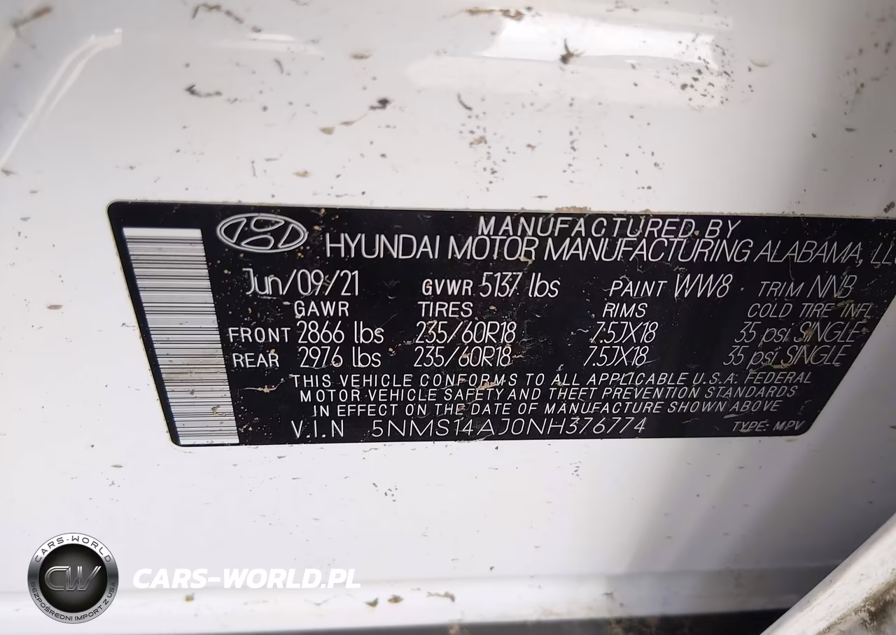 2022 Hyundai Santa Fe Se VIN:5NMS14AJONH376774 - 9
