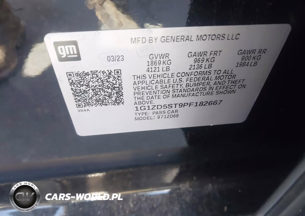 2023 Chevrolet Malibu Fwd 1Lt VIN:1G1ZD5ST9PF182667 - 9