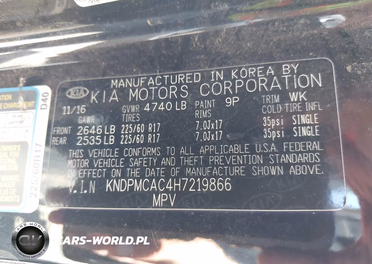 2017 Kia Sportage Lx VIN:KNDPMCAC4H7219866 - 9