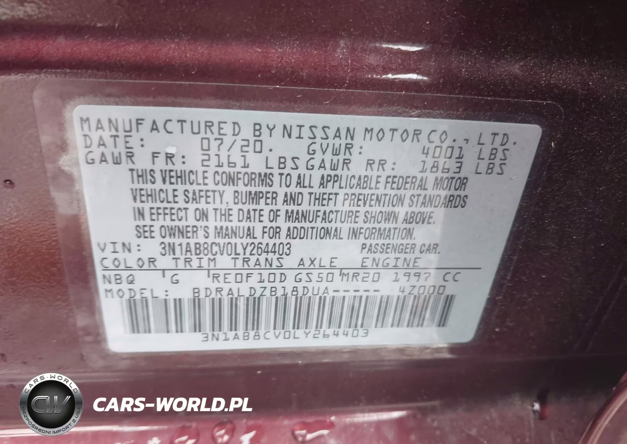 2020 Nissan Sentra Sv Xtronic Cvt VIN:3N1AB8CV0LY264403 - 9
