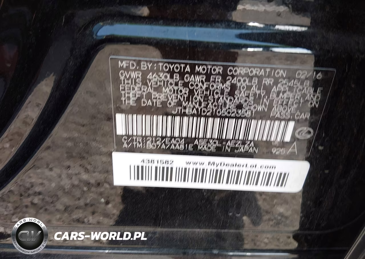 2016 Lexus Is 200T VIN:JTHBA1D21G5023581 - 9