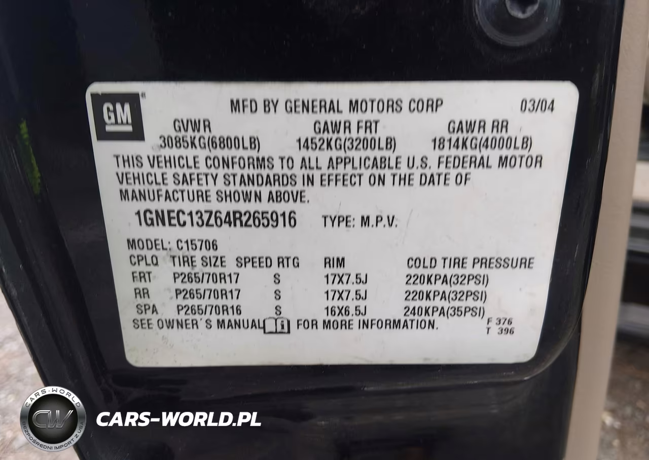 2004 Chevrolet Tahoe Ls VIN:1GNEC13Z64R265916 - 9