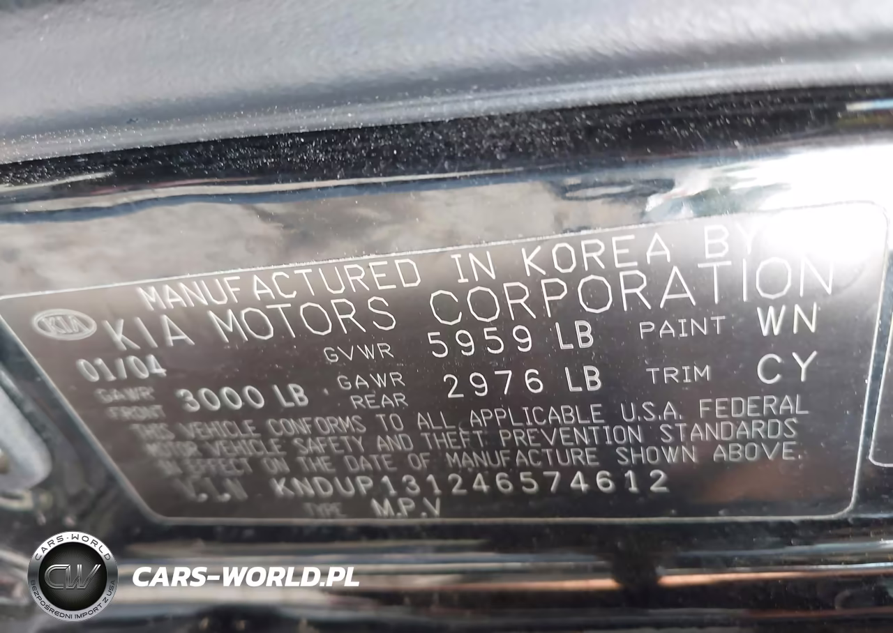 2004 Kia Sedona Ex-Lx VIN:KNDUP131246574612 - 9