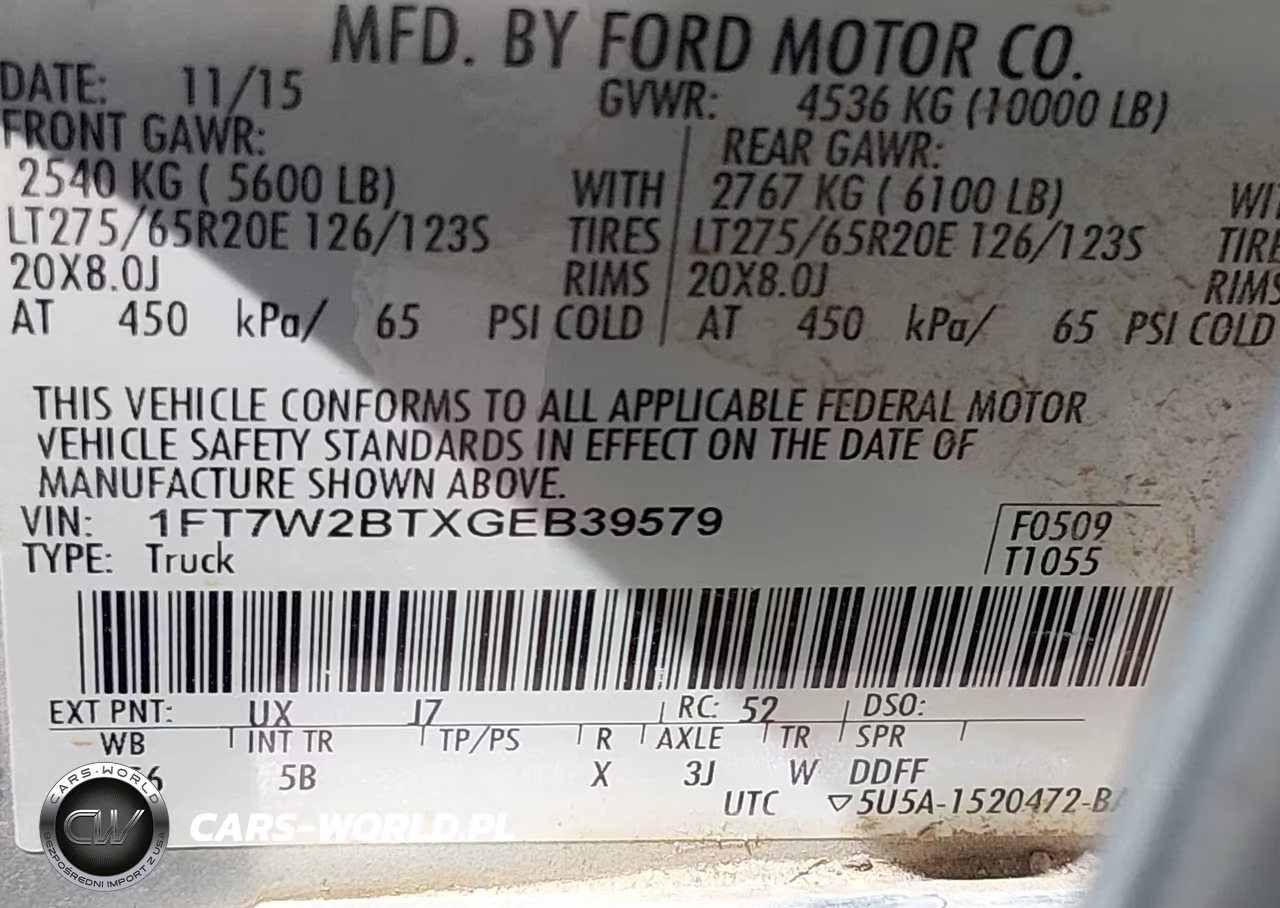 2016 Ford F-250 Lariat VIN:1FT7W2BTXGEB39579 - 9