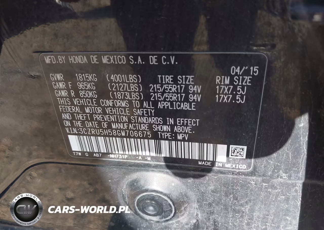 2016 Honda Hr-V Ex VIN:3CZRU5H58GM706675 - 9
