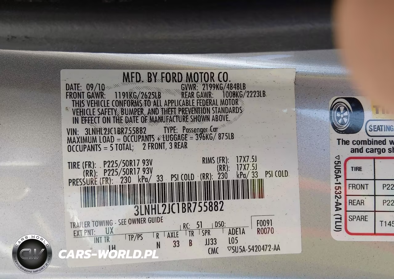 2011 Lincoln Mkz VIN:3LNHL2JC1BR755882 - 9