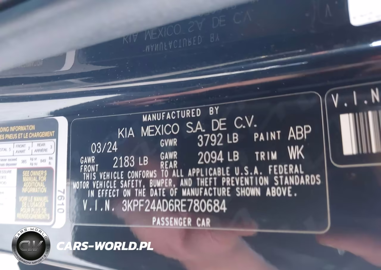 2024 Kia Forte Lxs VIN:3KPF24AD6RE780684 - 9
