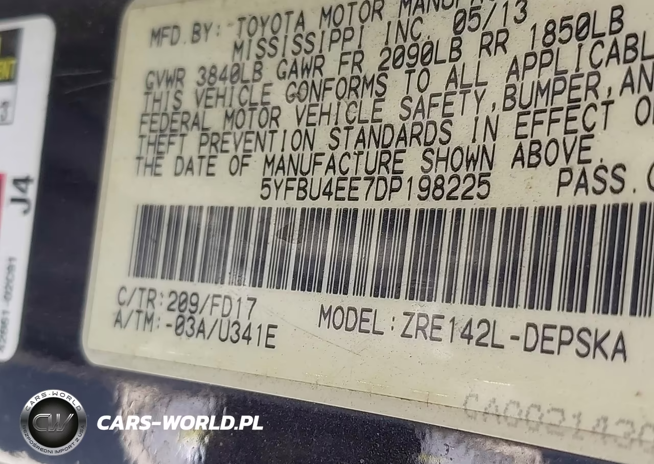 2013 Toyota Corolla S VIN:5YFBU4EE7DP198225 - 9