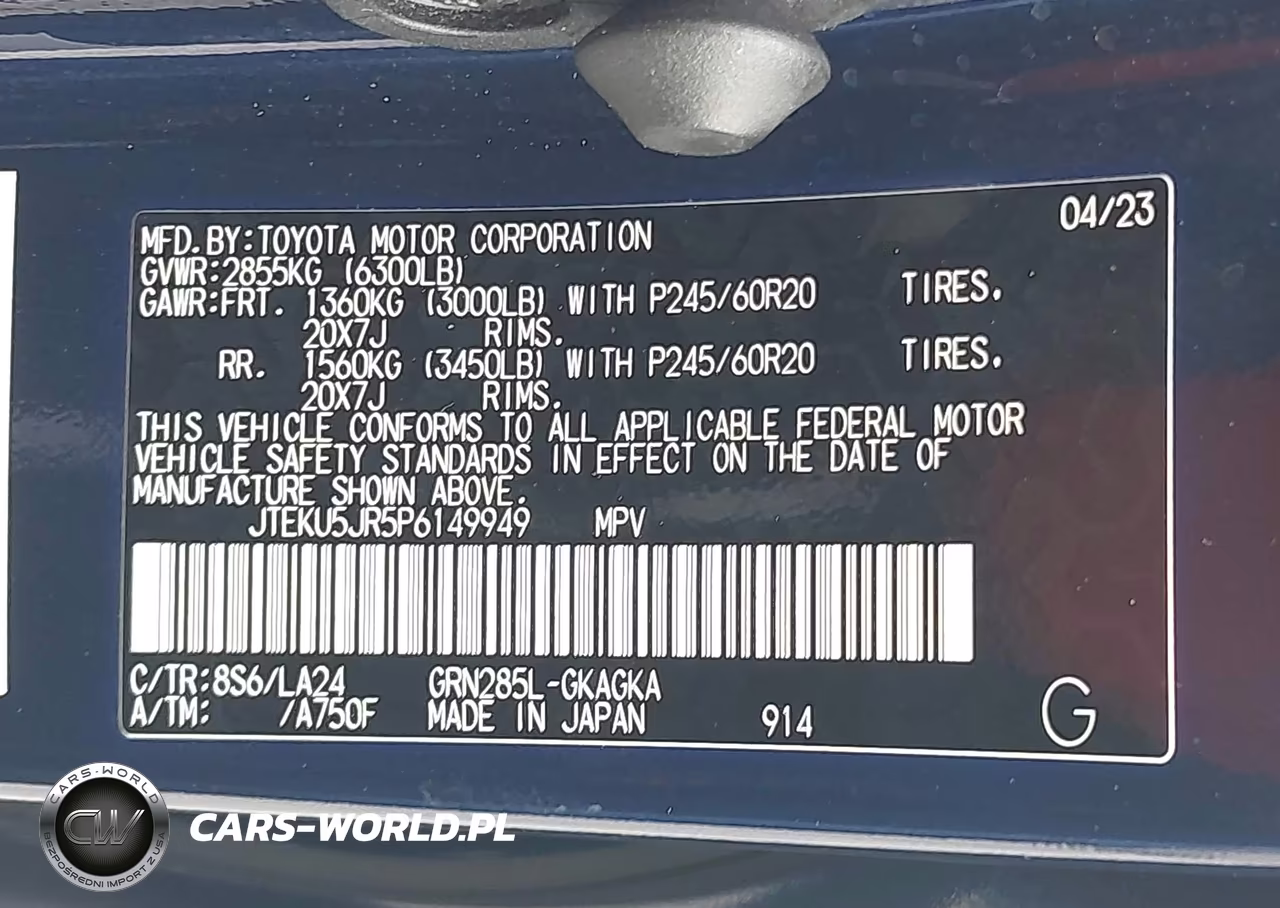 2023 Toyota 4Runner Limited VIN:JTEKU5JR5P6149949 - 9