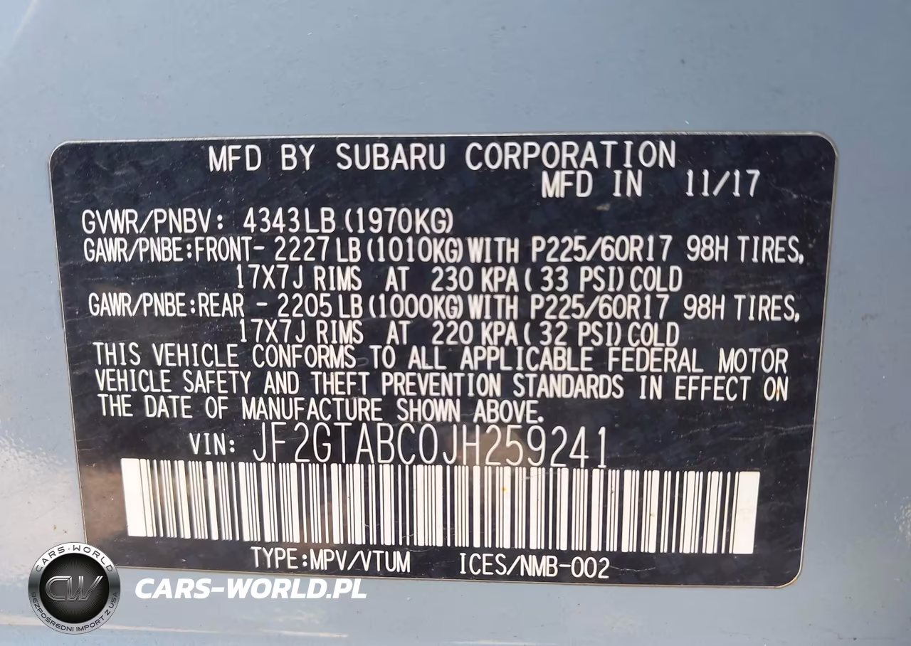 2018 Subaru Crosstrek 2.0I Premium VIN:JF2GTABC0JH259241 - 9