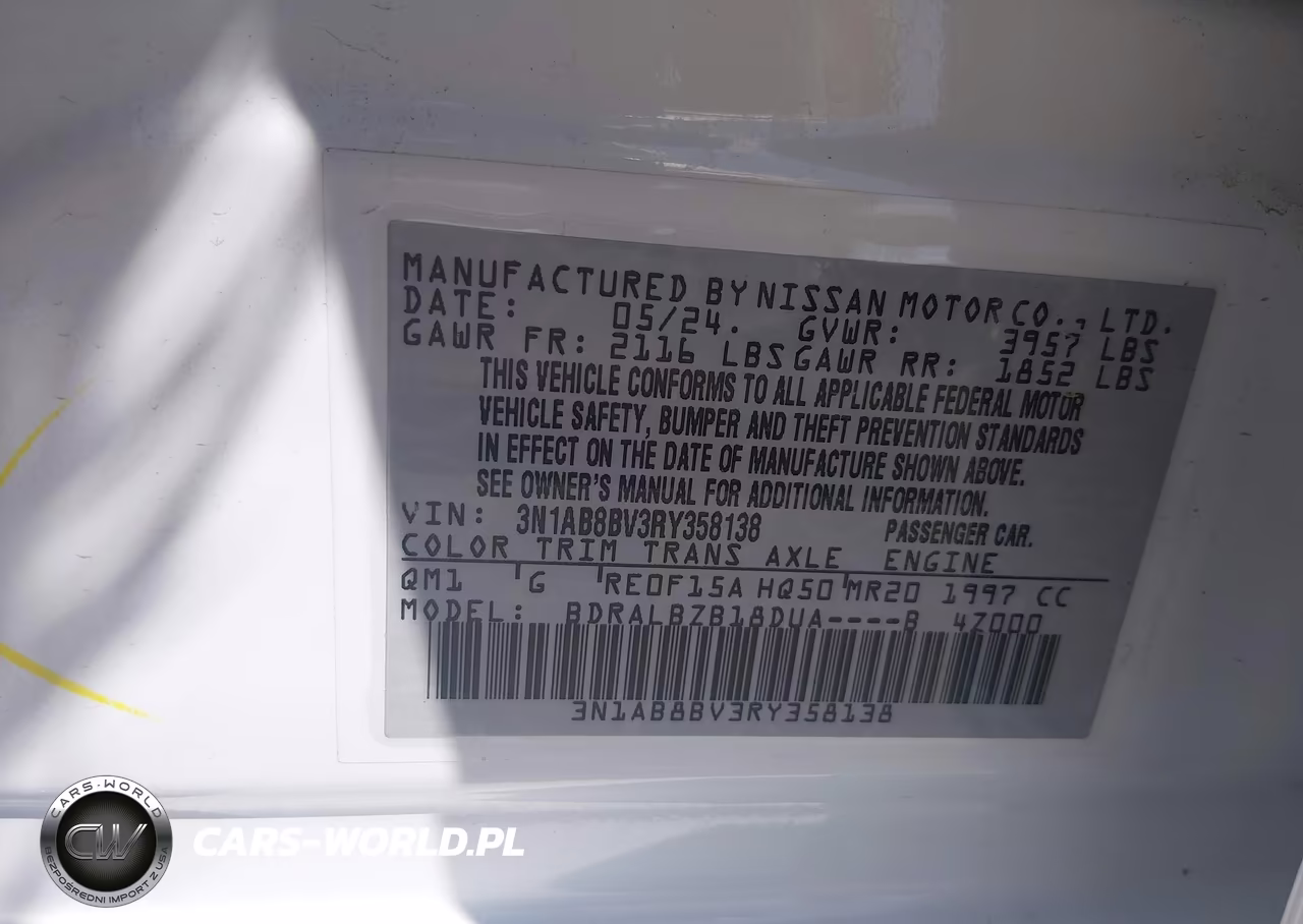 2024 Nissan Sentra S Xtronic Cvt VIN:3N1AB8BV3RY358138 - 9