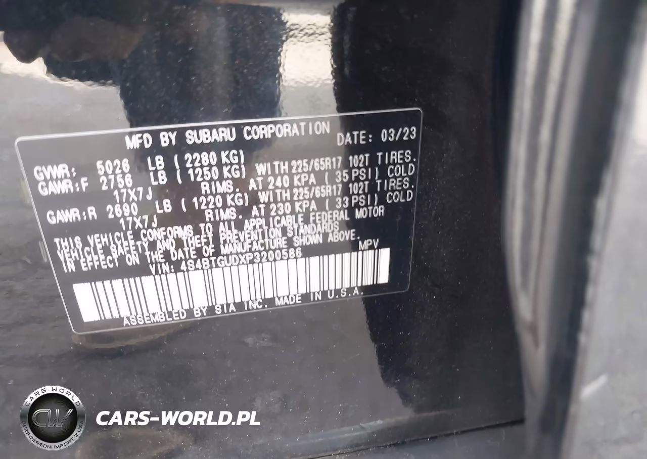 2023 Subaru Outback Wilderness VIN:4S4BTGUDXP3200586 - 9