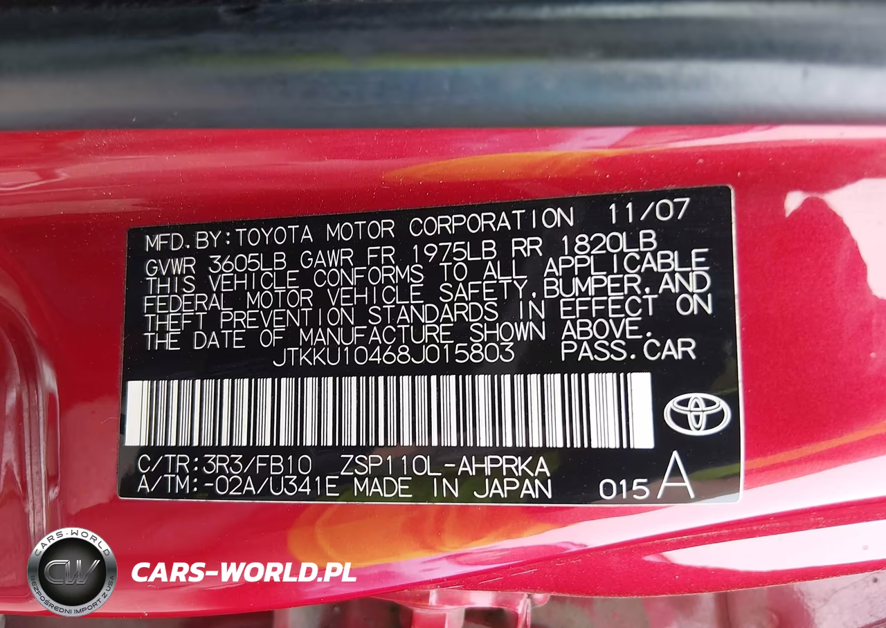 2008 Scion Xd VIN:JTKKU10468J015803 - 9