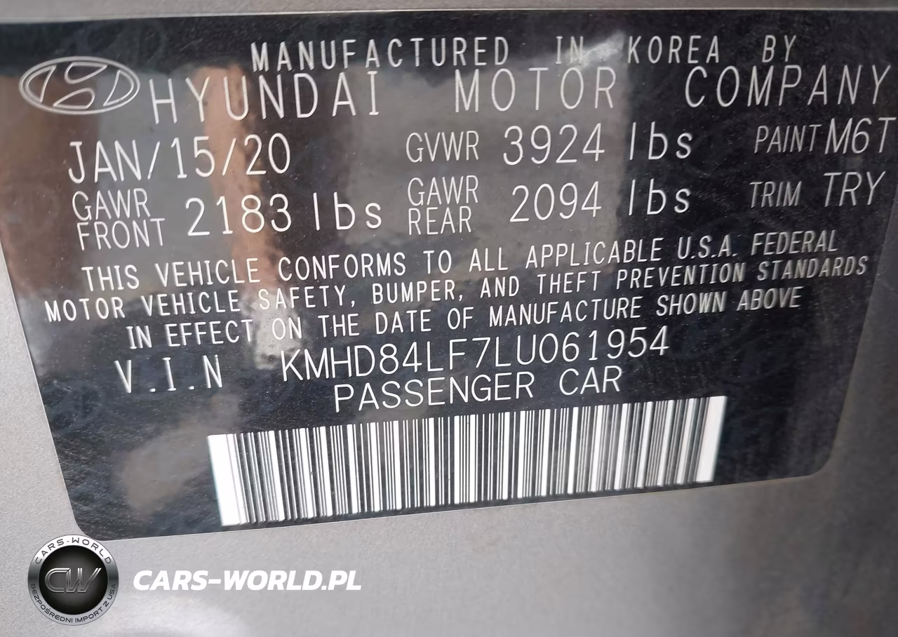 2020 Hyundai Elantra Sel VIN:KMHD84LF7LU061954 - 9