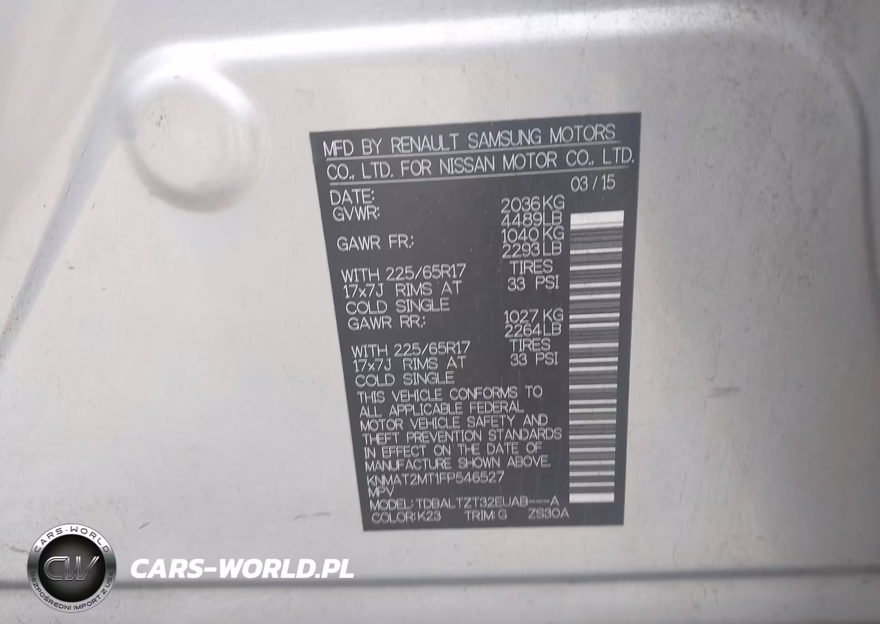 2015 Nissan Rogue Sv VIN:KNMAT2MT1FP546527 - 9