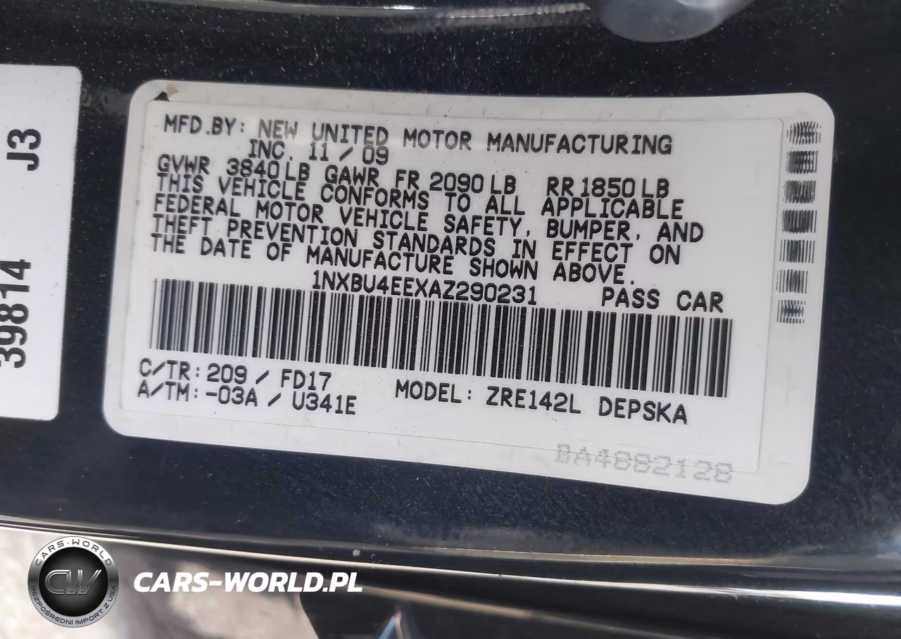 2010 Toyota Corolla S VIN:1NXBU4EEXAZ290231 - 9