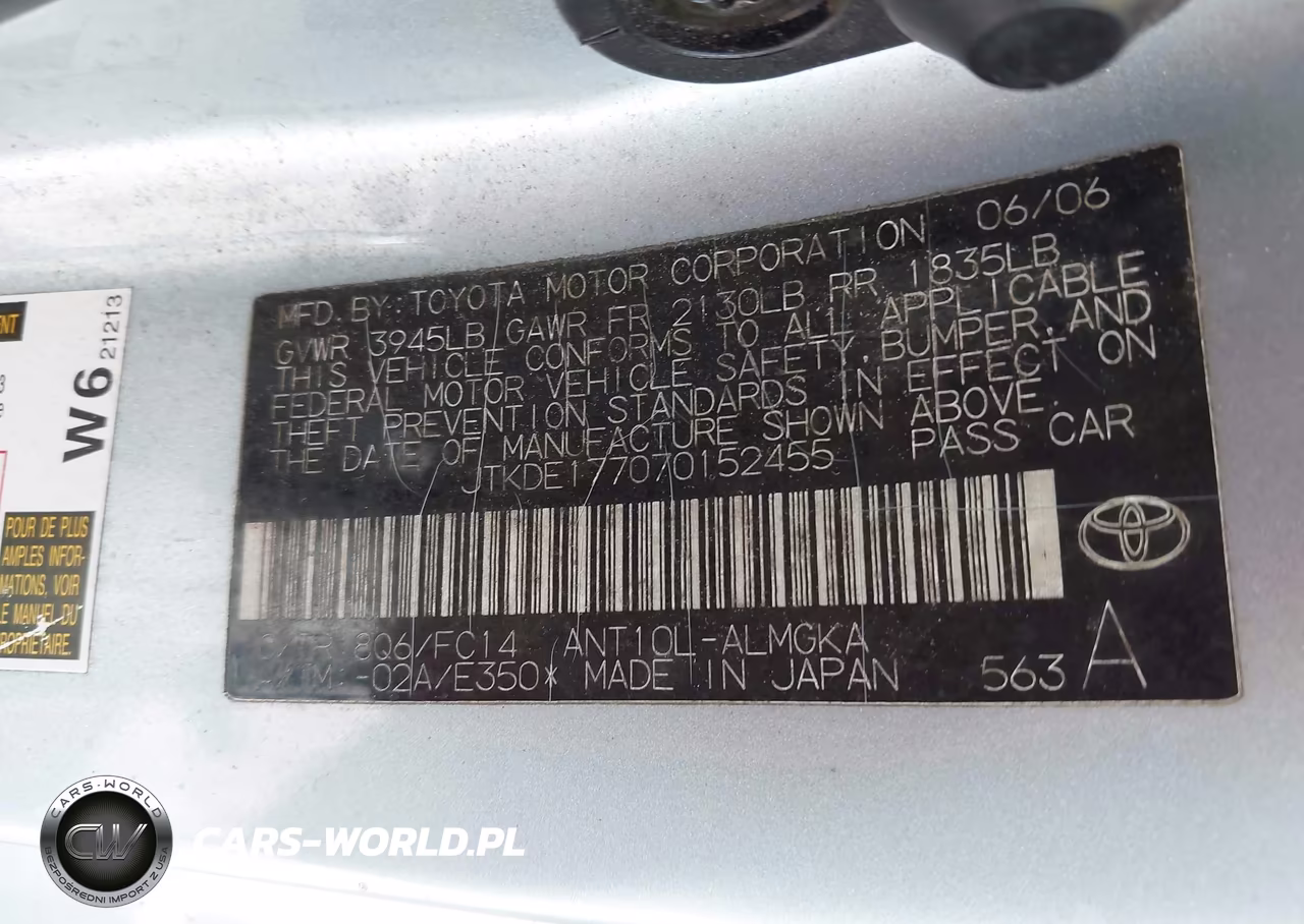 2007 Scion Tc VIN:JTKDE177070152455 - 9