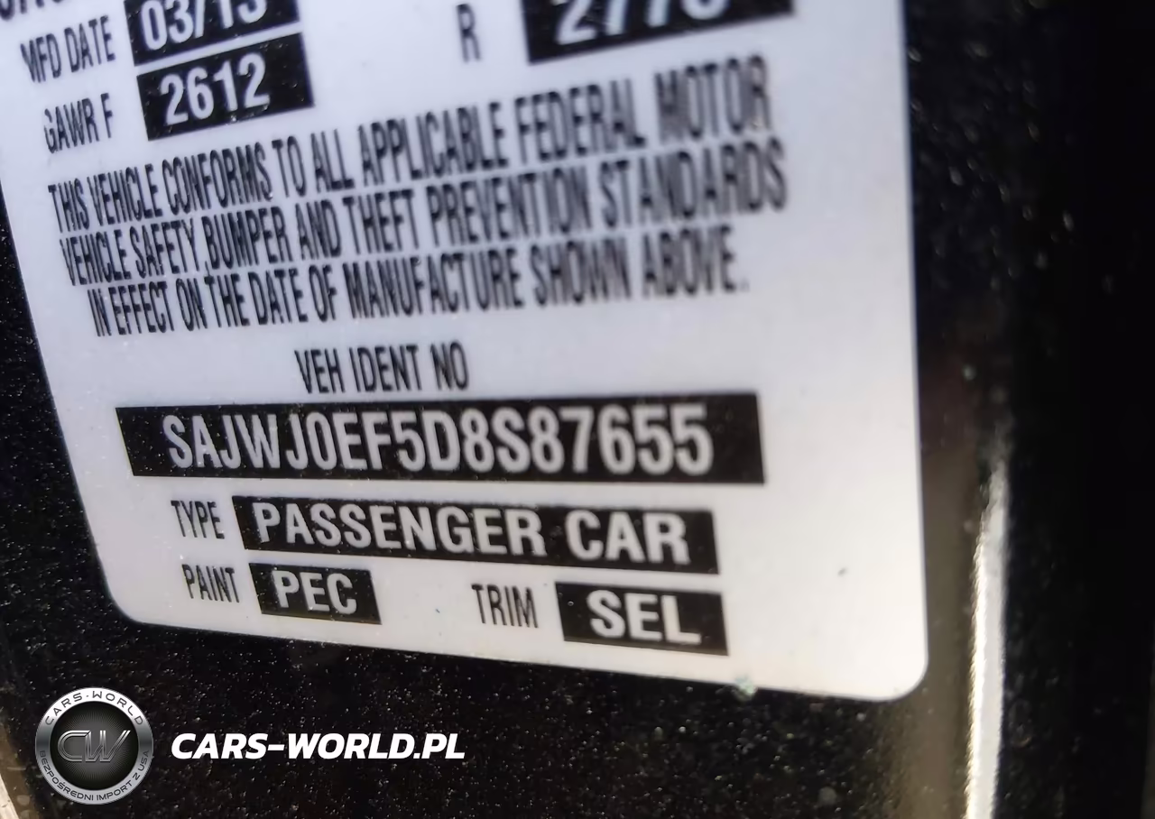 2013 Jaguar Xf V6 Sc VIN:SAJWJ0EF5D8S87655 - 9