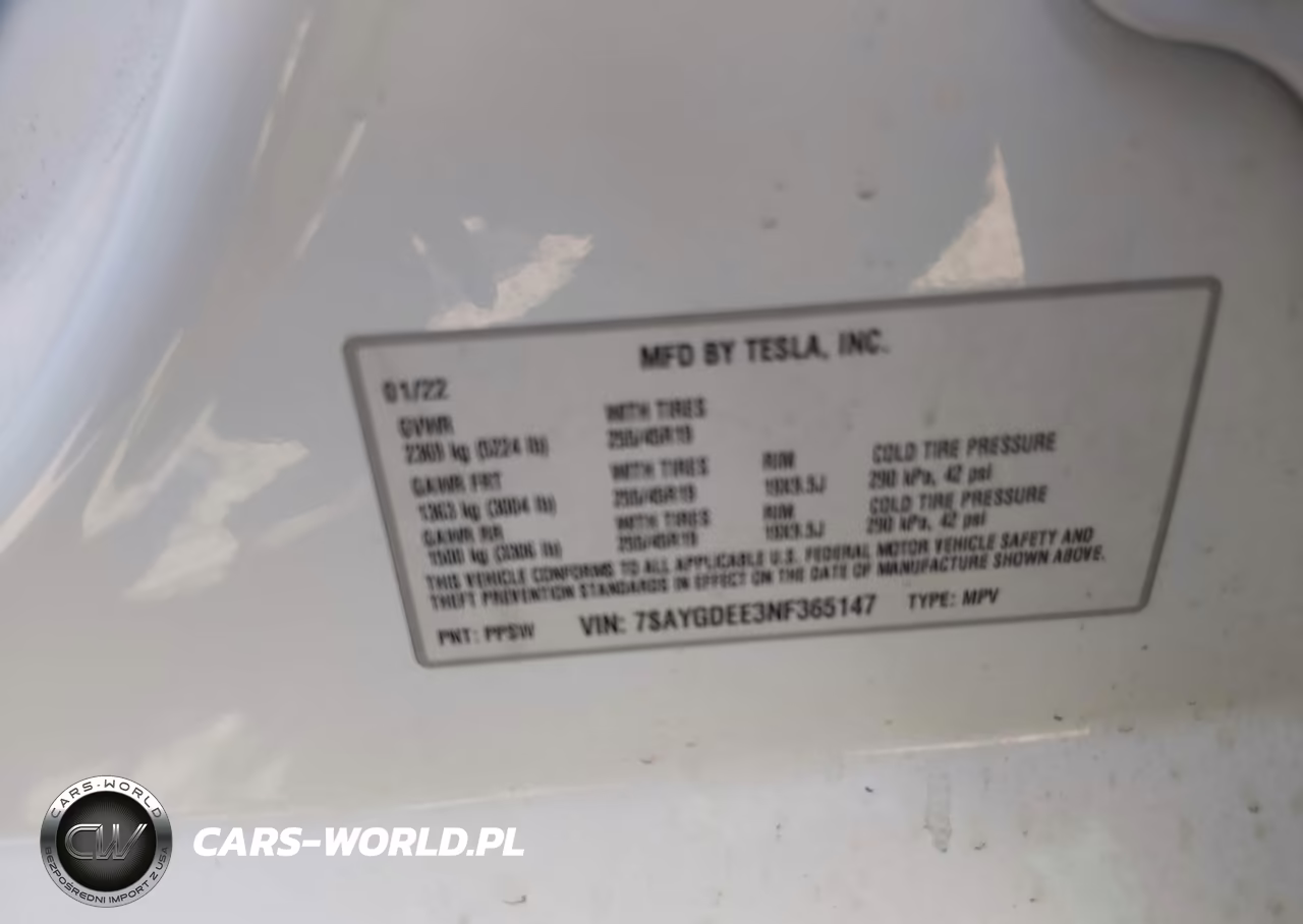 2022 Tesla Model Y Long Range Dual Motor All-Wheel Drive VIN:7SAYGDEE3NF365147 - 9