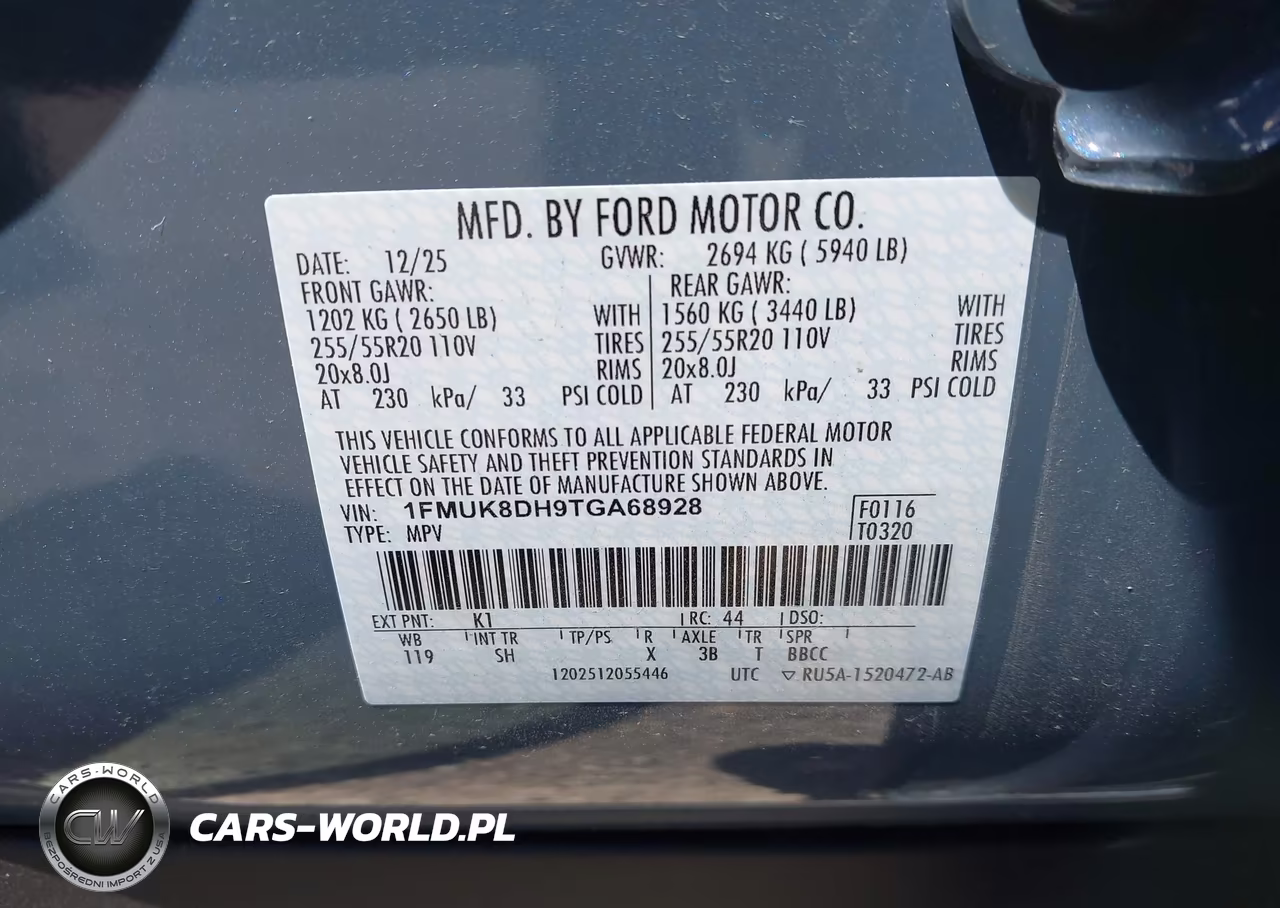 2026 Ford Explorer Active VIN:1FMUK8DH9TGA68928 - 9