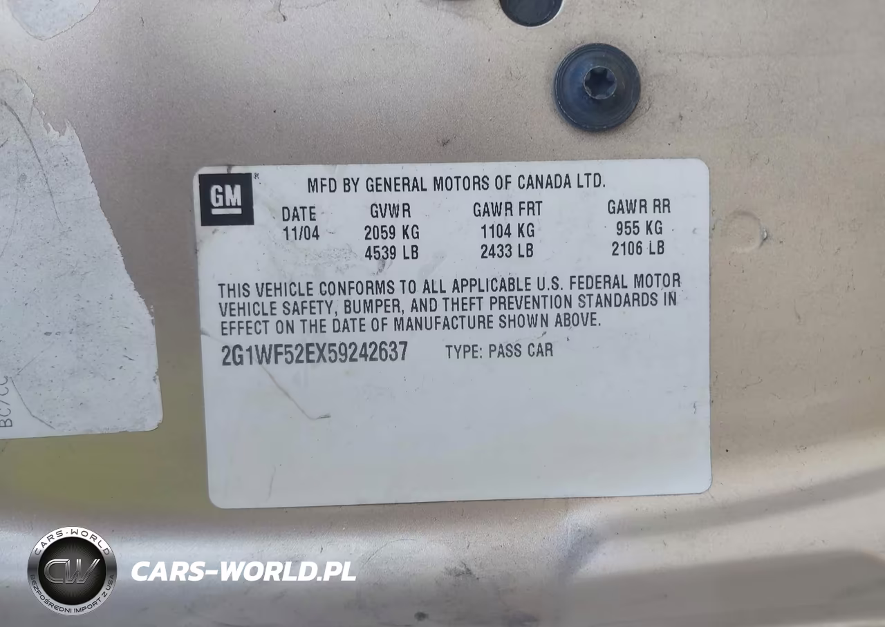 2005 Chevrolet Impala VIN:2G1WF52EX59242637 - 9