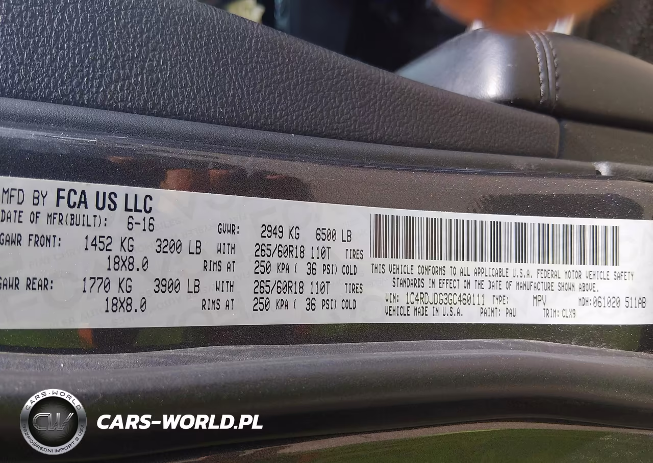 2016 Dodge Durango Limited VIN:1C4RDJDG3GC460111 - 9