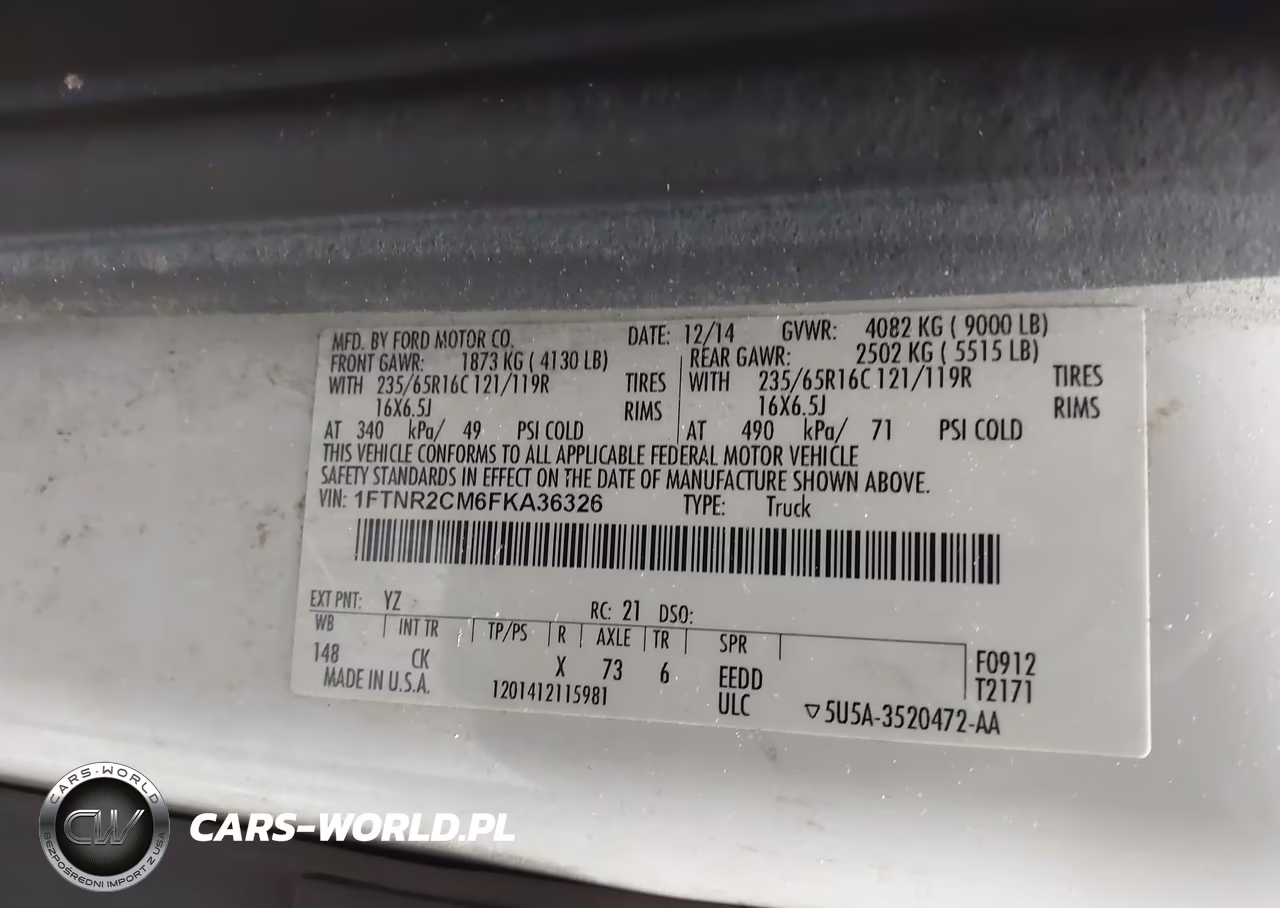 2015 Ford Transit-250 VIN:1FTNR2CM6FKA36326 - 9