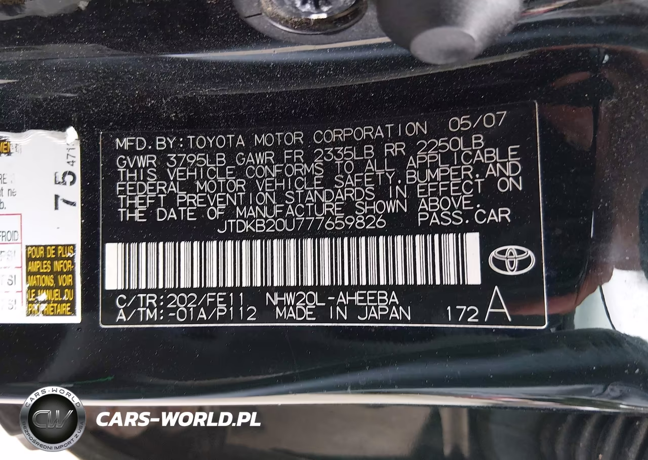2007 Toyota Prius VIN:JTDKB20U777659826 - 9