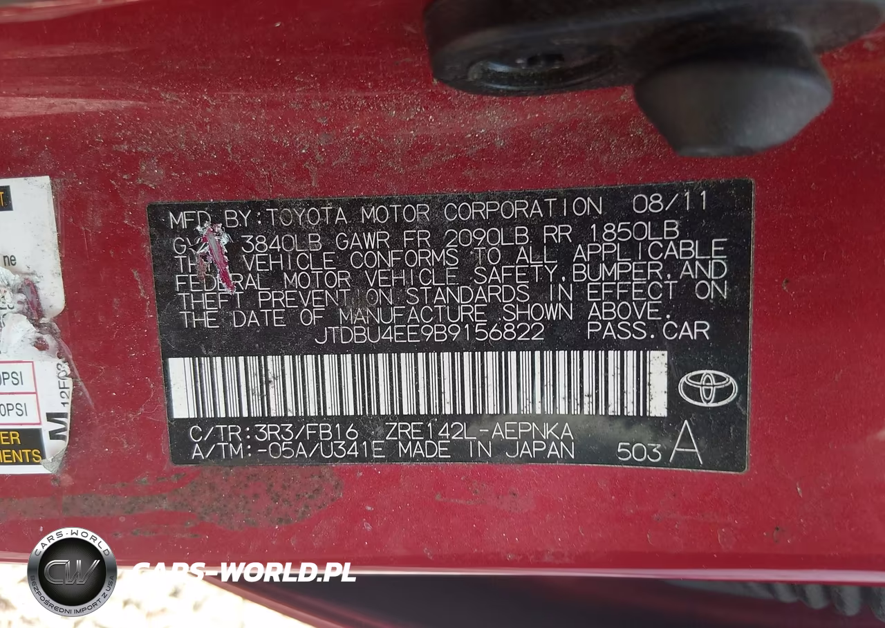 2011 Toyota Corolla Le VIN:JTDBU4EE9B9156822 - 9