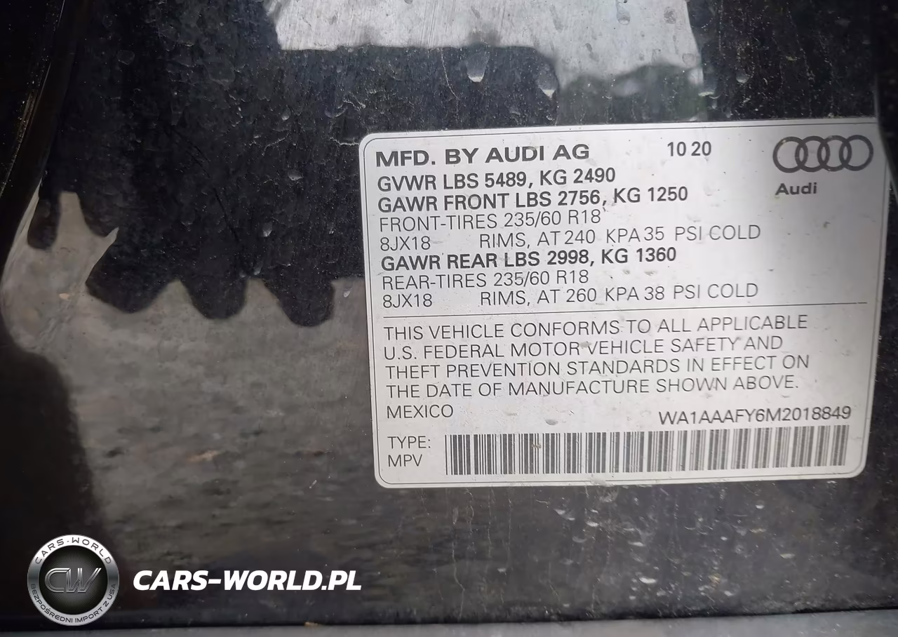 2021 Audi Q5 Premium 45 Tfsi Quattro S Tronic VIN:WA1AAAFY6M2018849 - 9
