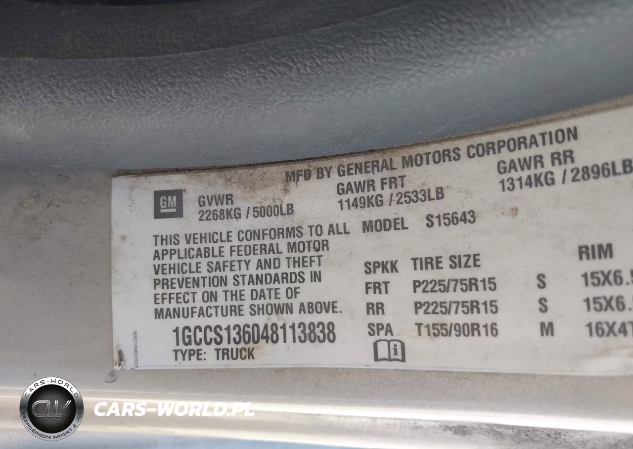 2004 Chevrolet Colorado Ls VIN:1GCCS136048113838 - 9