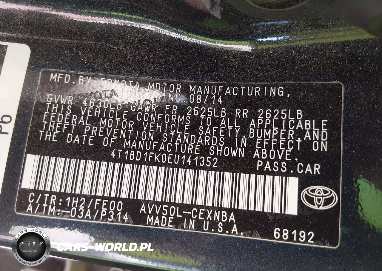 2014 Toyota Camry Hybrid Le VIN:4T1BD1FK0EU141352 - 9
