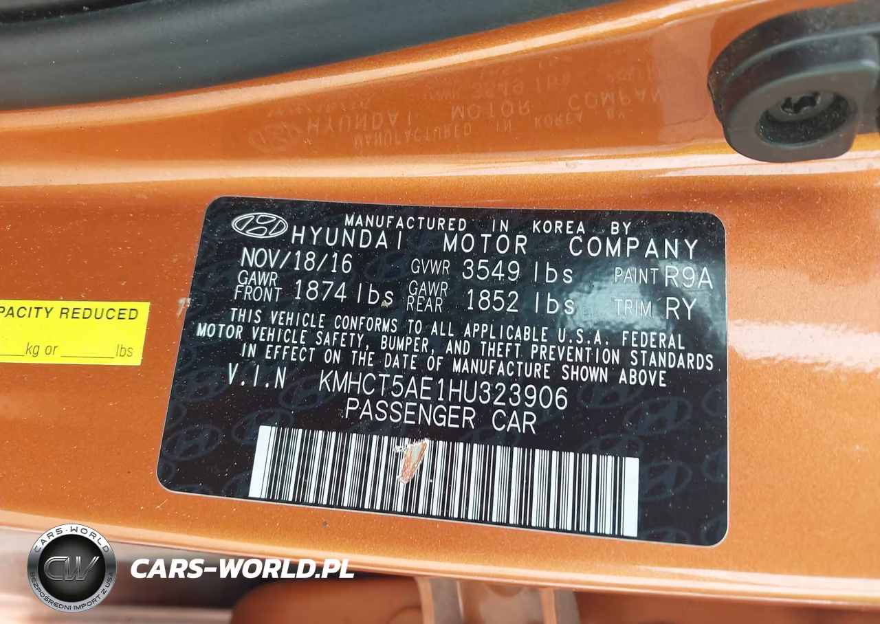 2017 Hyundai Accent Se VIN:KMHCT5AE1HU323906 - 9
