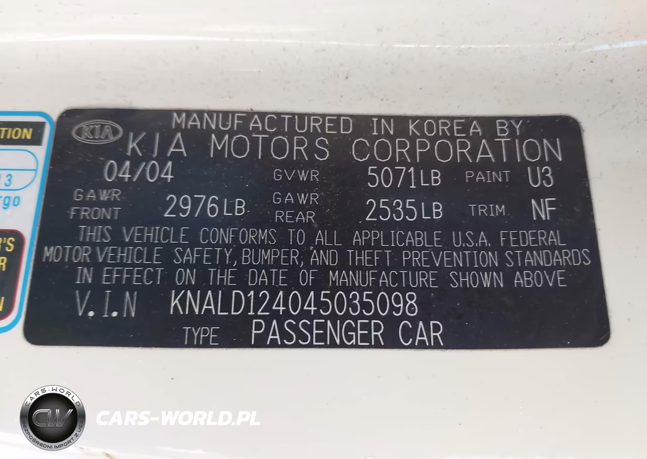 2004 Kia Amanti VIN:KNALD124045035098 - 9