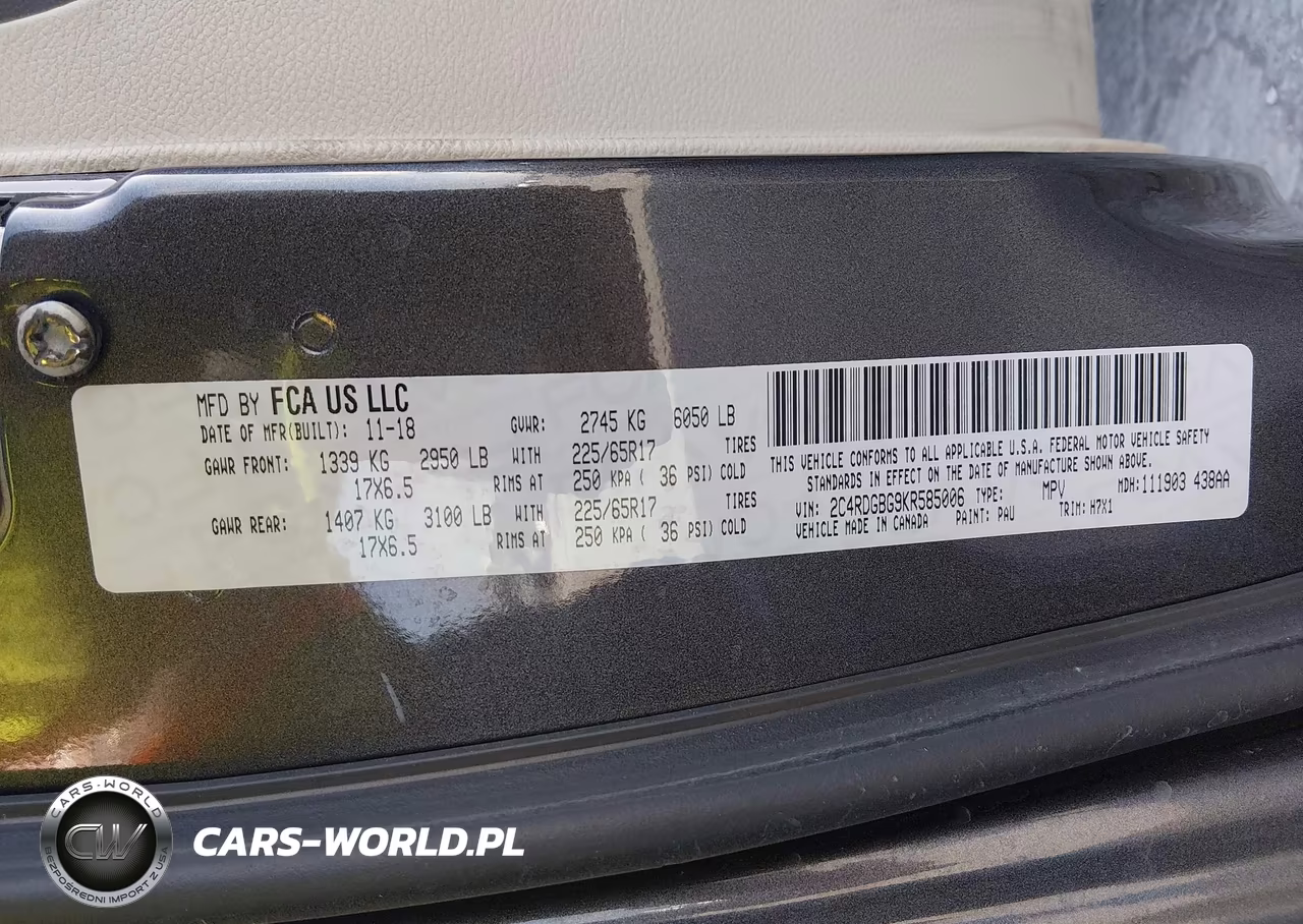 2019 Dodge Grand Caravan Se VIN:2C4RDGBG9KR585006 - 9