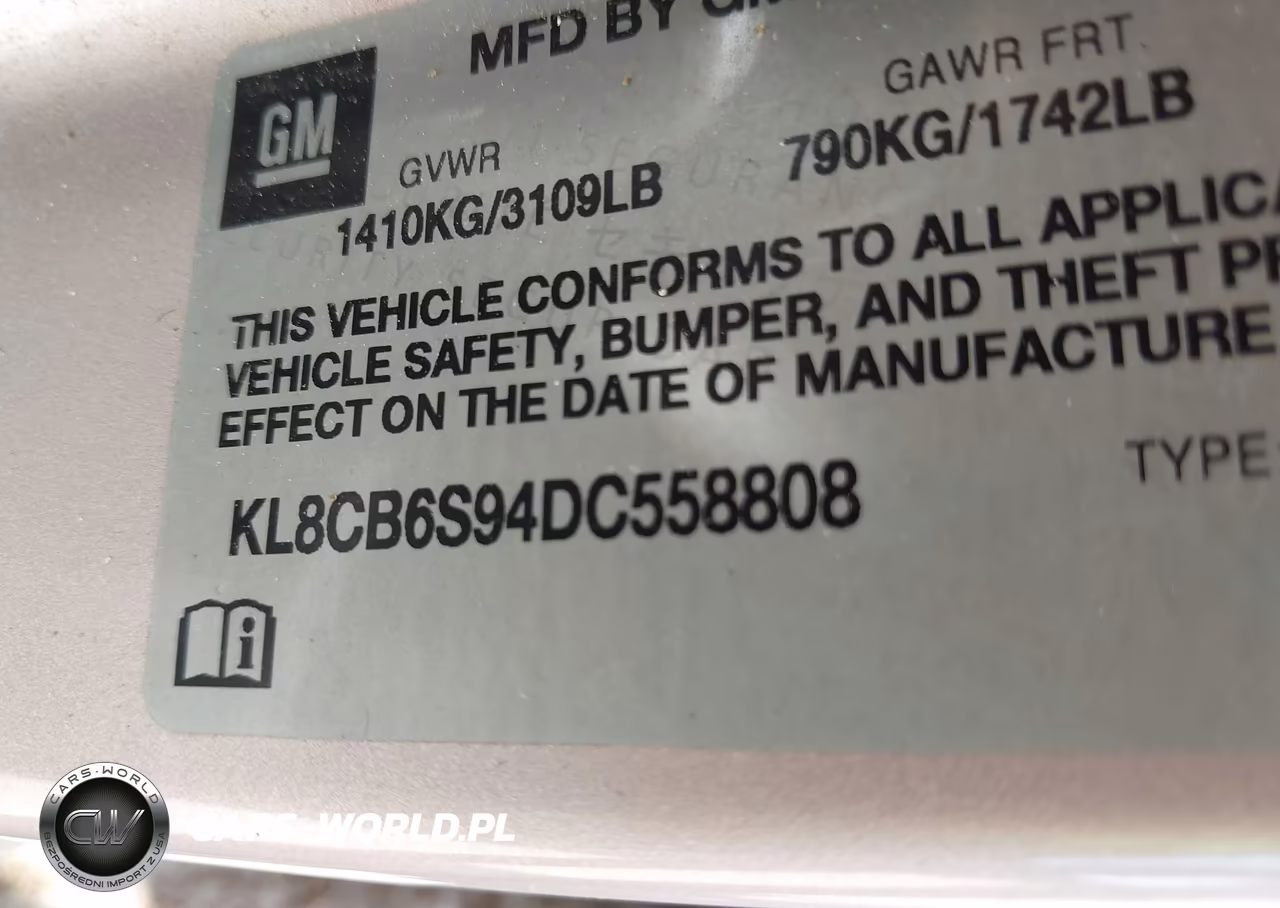 2013 Chevrolet Spark Ls Auto VIN:KL8CB6S94DC558808 - 9