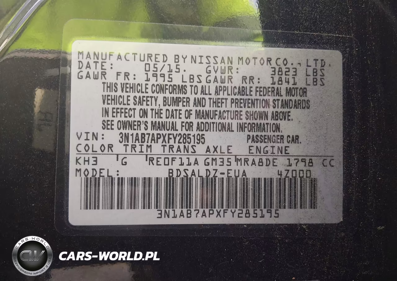 2015 Nissan Sentra Sv VIN:3N1AB7APXFY285195 - 9