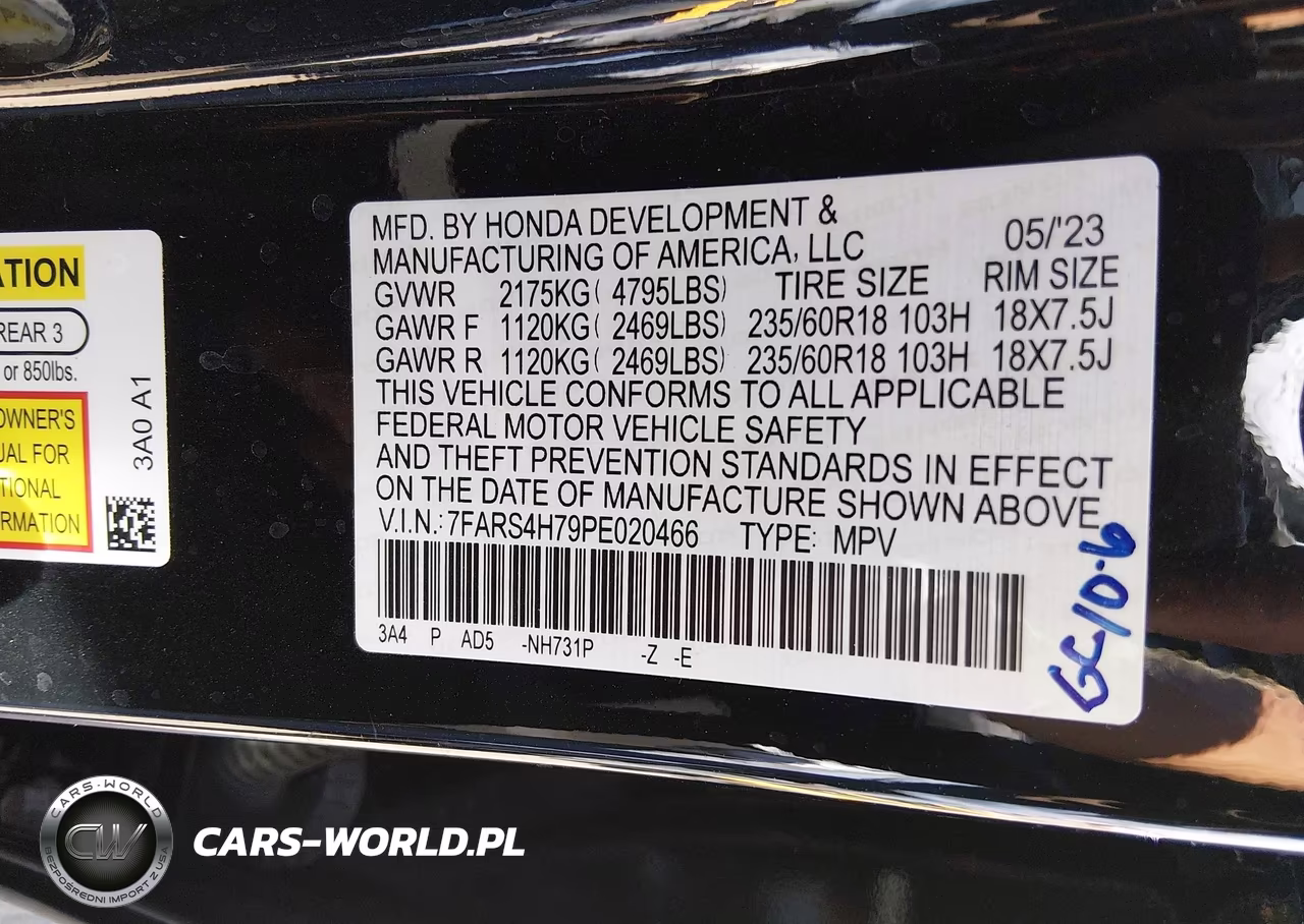 2023 Honda Cr-V Ex-L Awd VIN:7FARS4H79PE020466 - 9