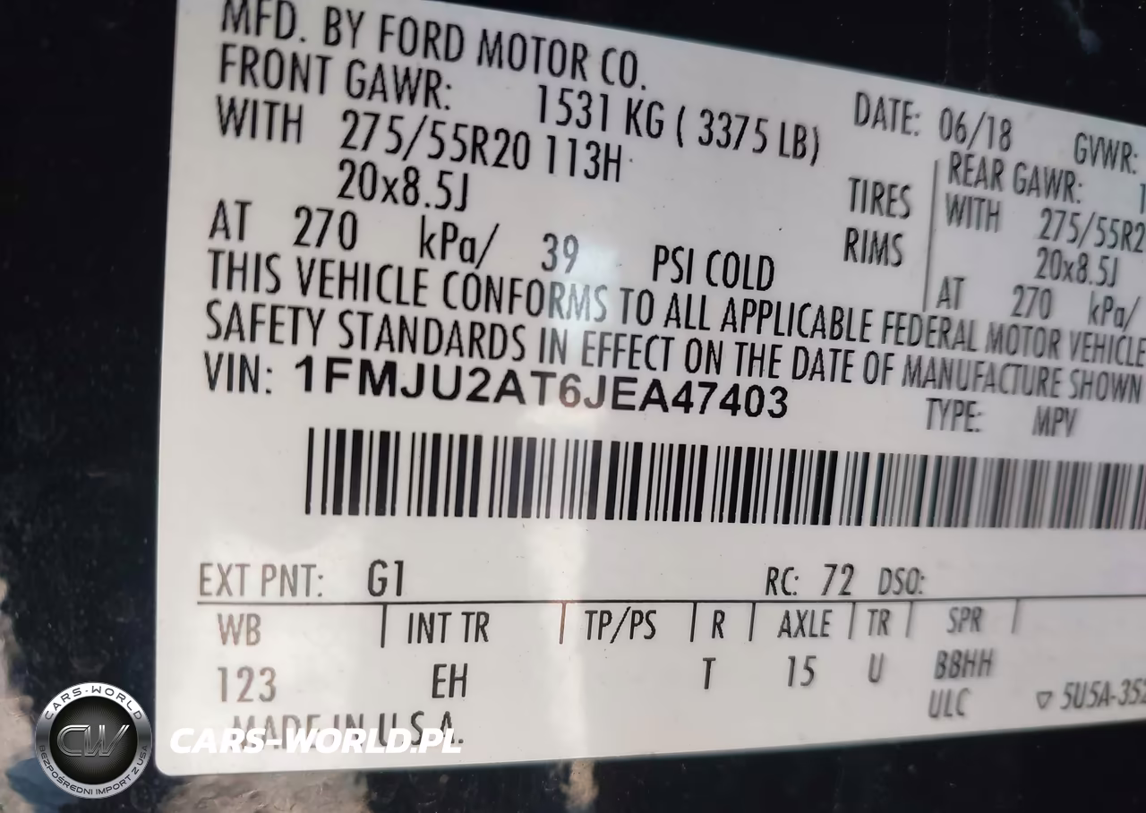 2018 Ford Expedition Limited VIN:1FMJU2AT6JEA47403 - 9