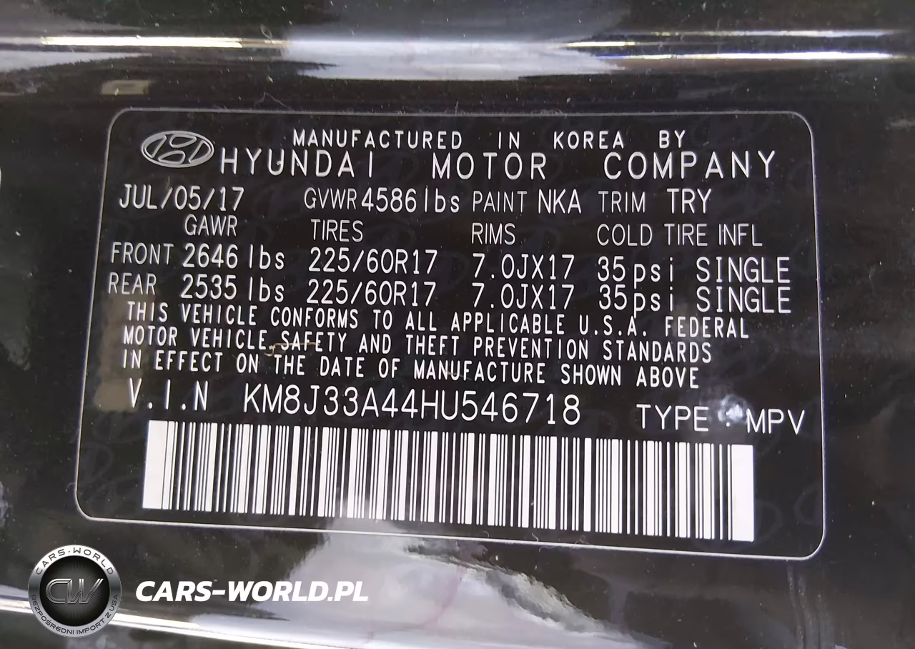 2017 Hyundai Tucson Se Plus VIN:KM8J33A44HU546718 - 9