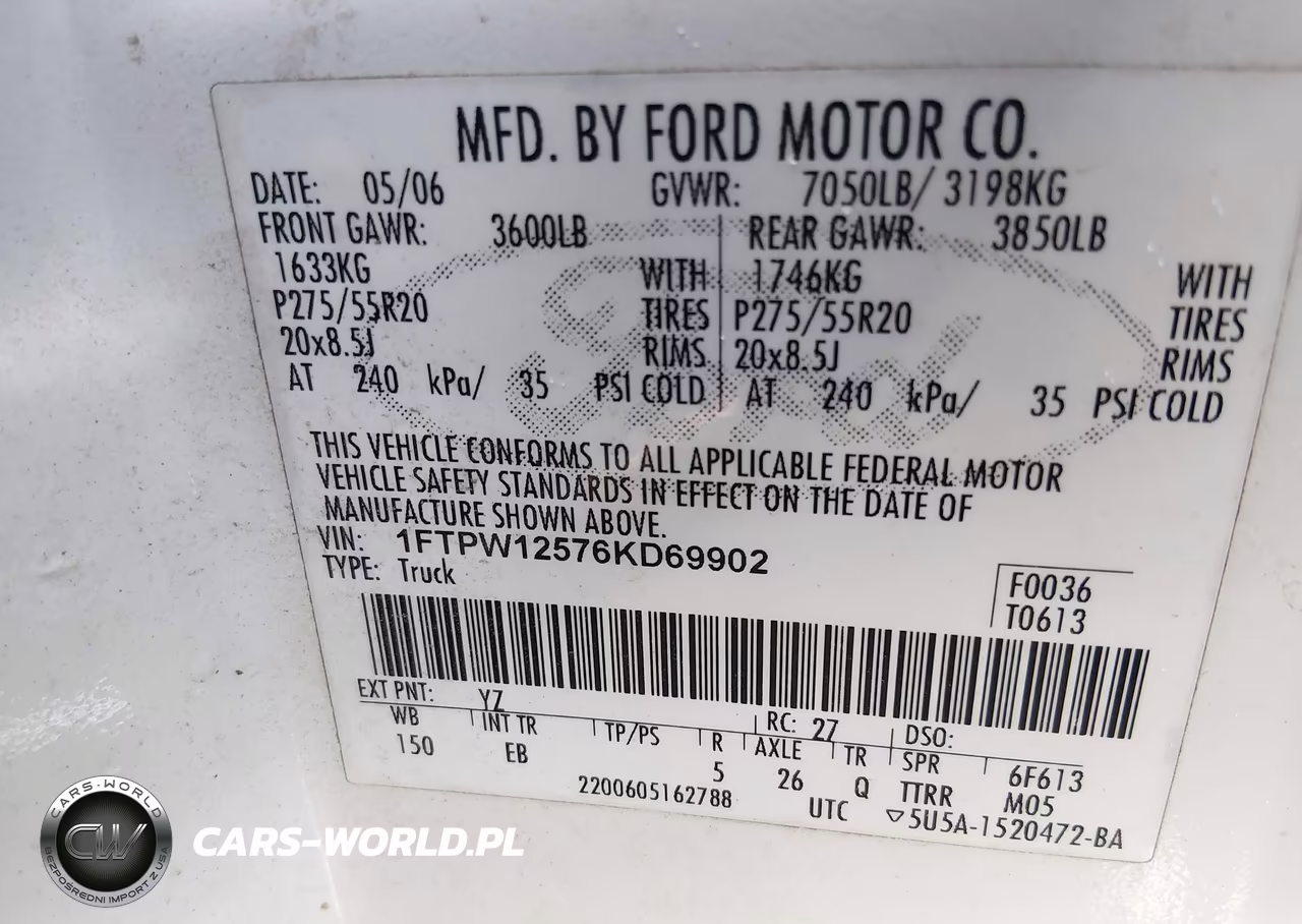 2006 Ford F-150 Lariat-Xlt VIN:1FTPW12576KD69902 - 9