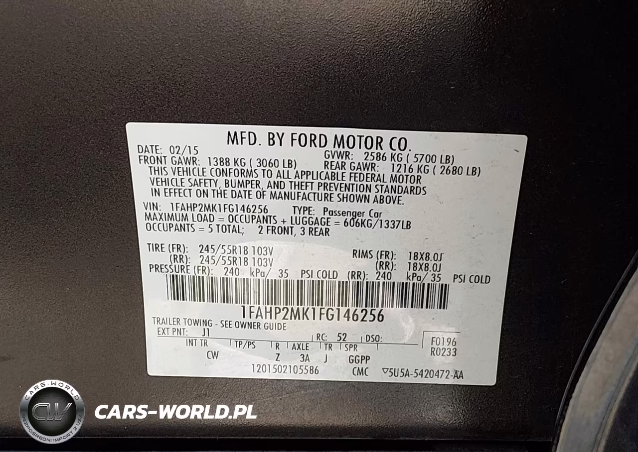 2015 Ford Police Interceptor VIN:1FAHP2MK1FG146256 - 9