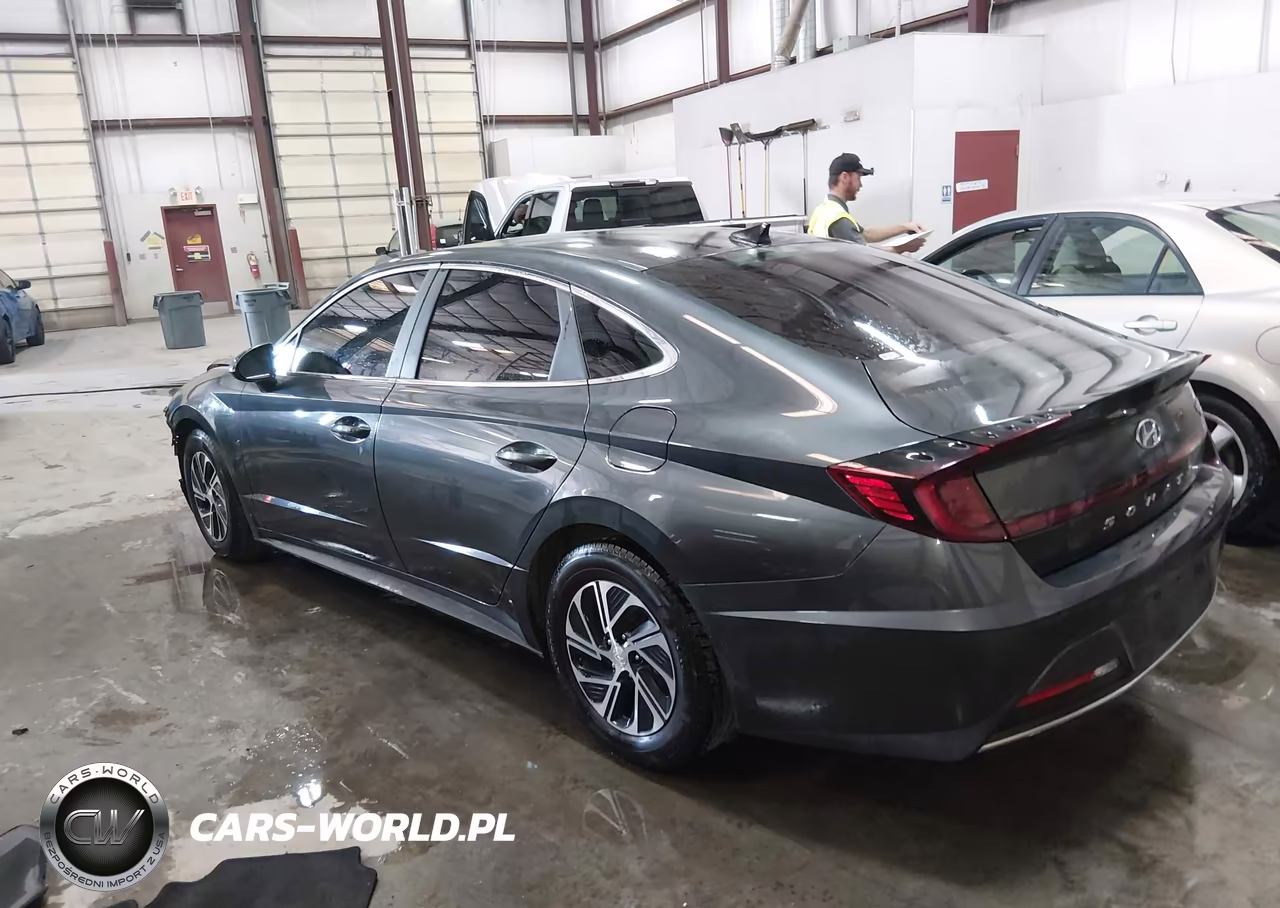 2022 Hyundai Sonata Hybrid Blue VIN:KMHL24JJ5NA042893 - 3