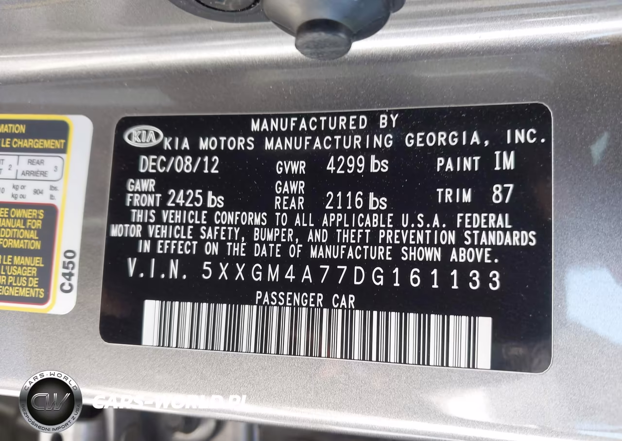 2013 Kia Optima Lx VIN:5XXGM4A77DG161133 - 9