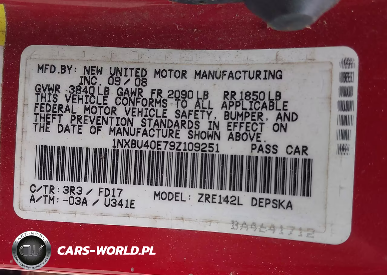 2009 Toyota Corolla S VIN:1NXBU40E79Z109251 - 9